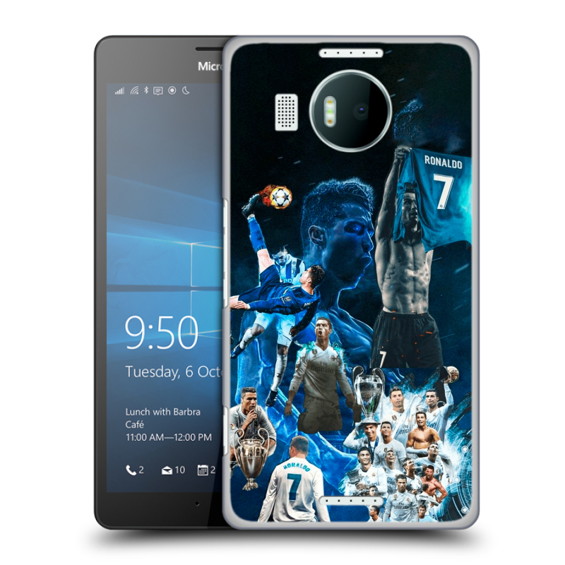 Пластиковый чехол на Microsoft Lumia 950 XL с принтом Реал Роналдо Пластиковый чехол на Microsoft Lumia 950 XL с принтом Реал Роналдо