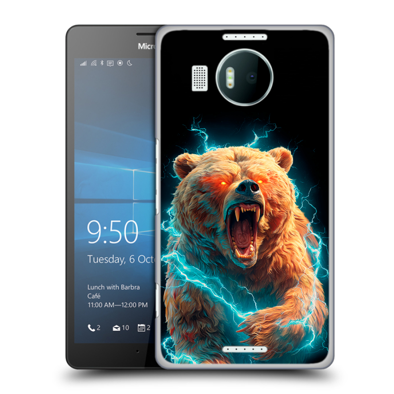 Пластиковый чехол на Microsoft Lumia 950 XL с принтом Медведь Пластиковый чехол на Microsoft Lumia 950 XL с принтом Медведь
