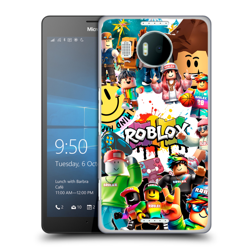 Пластиковый чехол на Microsoft Lumia 950 XL с принтом Roblox Роблокс Пластиковый чехол на Microsoft Lumia 950 XL с принтом Roblox Роблокс