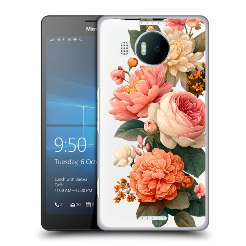 Пластиковый чехол на Microsoft Lumia 950 XL с принтом цветы Пластиковый чехол на Microsoft Lumia 950 XL с принтом цветы