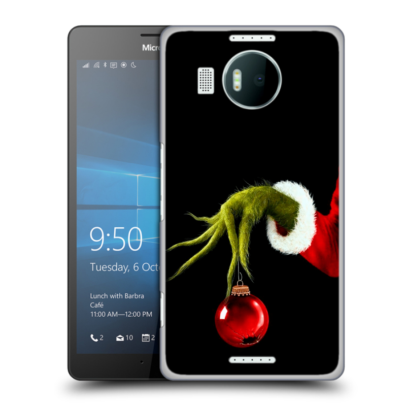 Пластиковый чехол на Microsoft Lumia 950 XL с принтом Новый год Гринч Пластиковый чехол на Microsoft Lumia 950 XL с принтом Новый год Гринч