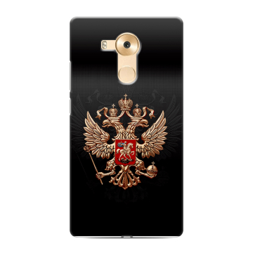 Силиконовый чехол на Huawei Mate 8 с принтом Герб России Силиконовый чехол на Huawei Mate 8 с принтом Герб России