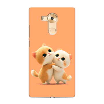 Силиконовый чехол на Huawei Mate 8 с принтом Милые котики Силиконовый чехол на Huawei Mate 8 с принтом Милые котики
