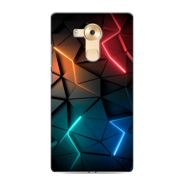 Силиконовый чехол на Huawei Mate 8 с принтом Абстракция неон Силиконовый чехол на Huawei Mate 8 с принтом Абстракция неон