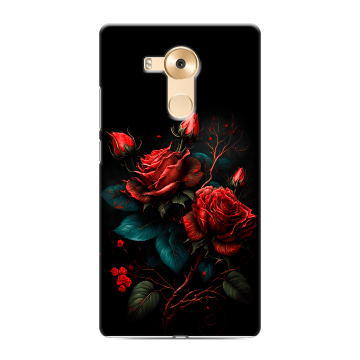 Силиконовый чехол на Huawei Mate 8 с принтом Розы красные Силиконовый чехол на Huawei Mate 8 с принтом Розы красные