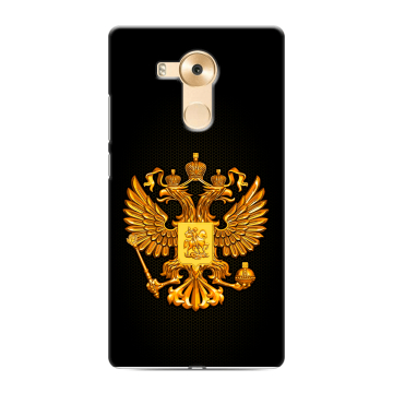 Силиконовый чехол на Huawei Mate 8 с принтом Герб России желтый Силиконовый чехол на Huawei Mate 8 с принтом Герб России желтый