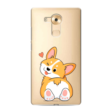 Силиконовый чехол на Huawei Mate 8 с принтом Корги Силиконовый чехол на Huawei Mate 8 с принтом Корги
