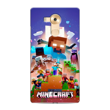 Силиконовый чехол на Huawei Mate 8 с принтом Майнкрафт Minecraft