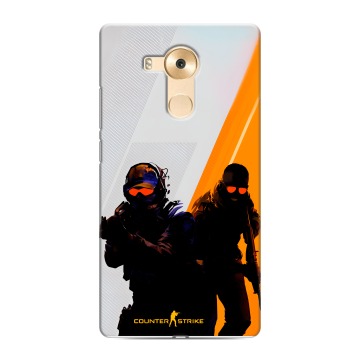Силиконовый чехол на Huawei Mate 8 с принтом Контер страйк Counter strike