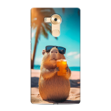 Силиконовый чехол на Huawei Mate 8 с принтом Капибара