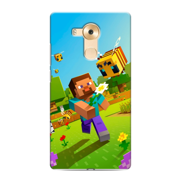 Силиконовый чехол на Huawei Mate 8 с принтом Майнкрафт Minecraft