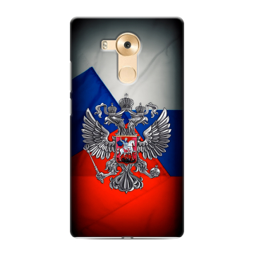 Силиконовый чехол на Huawei Mate 8 с принтом Флаг России Силиконовый чехол на Huawei Mate 8 с принтом Флаг России