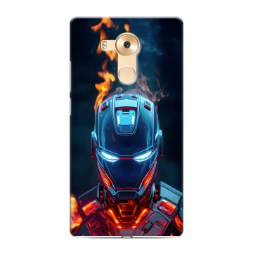 Силиконовый чехол на Huawei Mate 8 с принтом IronMan Железный человек