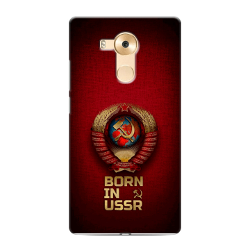 Силиконовый чехол на Huawei Mate 8 с принтом Флаг Герб СССР Силиконовый чехол на Huawei Mate 8 с принтом Флаг Герб СССР