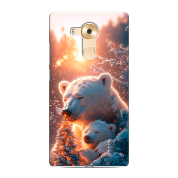 Силиконовый чехол на Huawei Mate 8 с принтом Новый год Силиконовый чехол на Huawei Mate 8 с принтом Новый год