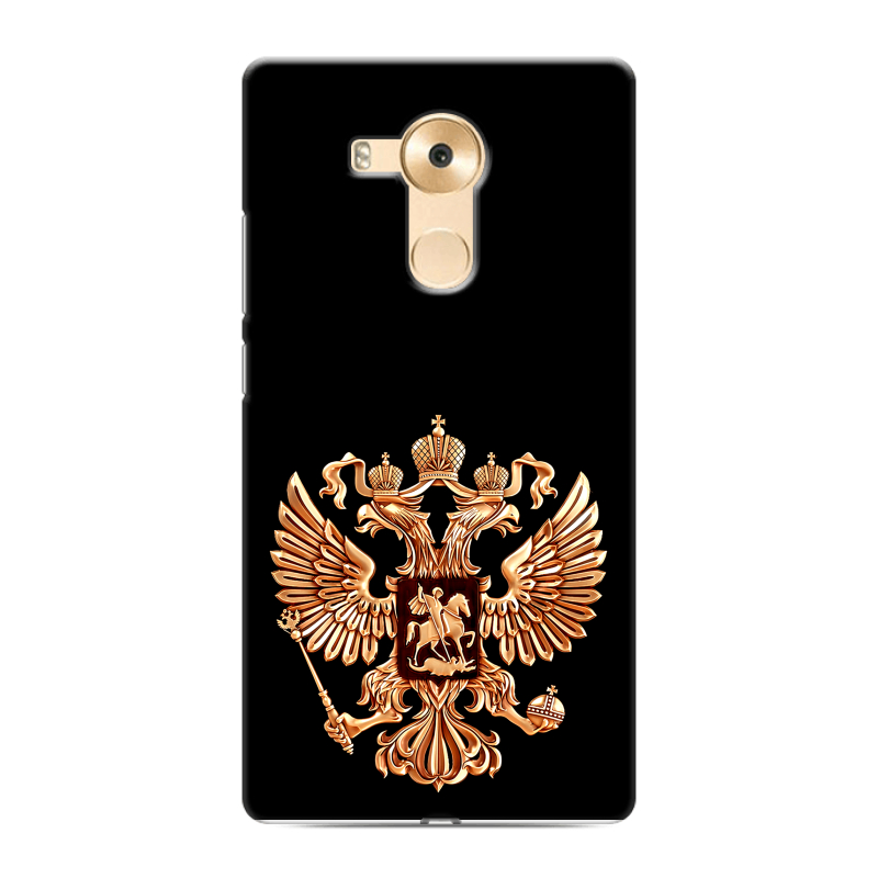 Силиконовый чехол на Huawei Mate 8 с принтом Герб России золотой Силиконовый чехол на Huawei Mate 8 с принтом Герб России золотой