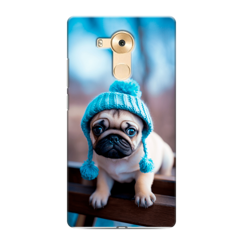 Пластиковый чехол на Huawei Mate 8 с принтом Мопс в шапке Пластиковый чехол на Huawei Mate 8 с принтом Мопс в шапке