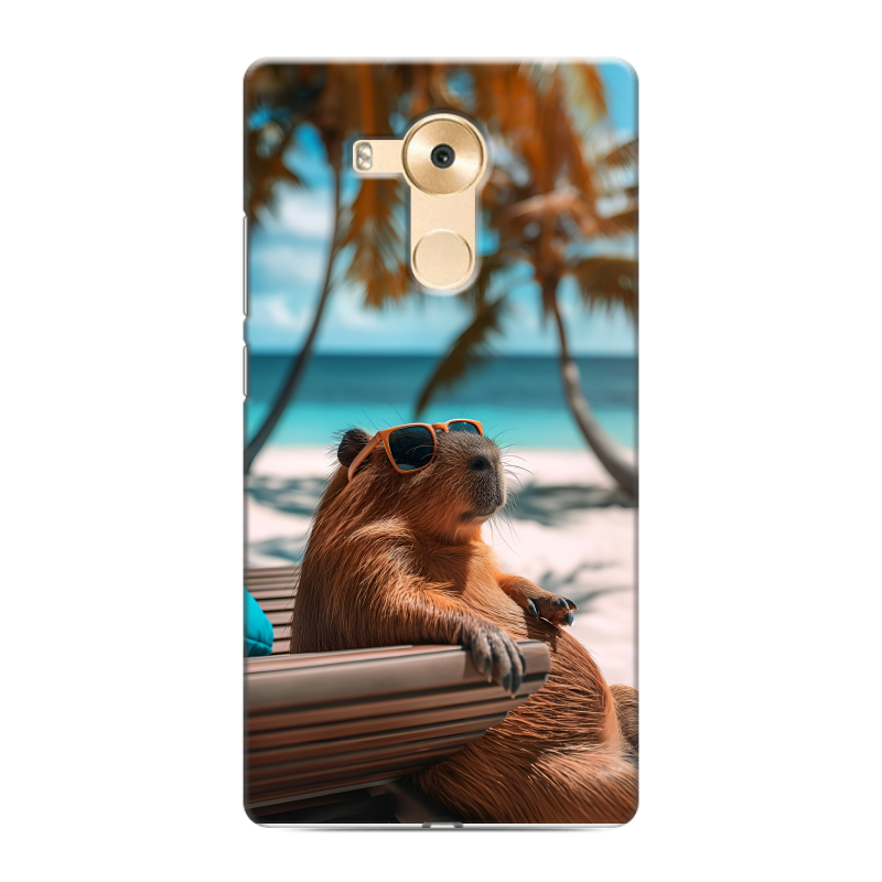 Силиконовый чехол на Huawei Mate 8 с принтом Капибара Силиконовый чехол на Huawei Mate 8 с принтом Капибара