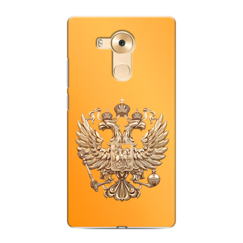 Силиконовый чехол на Huawei Mate 8 с принтом Герб Флаг России Силиконовый чехол на Huawei Mate 8 с принтом Герб Флаг России