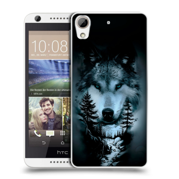 Силиконовый чехол на HTC Desire 626 с принтом Лесной волк