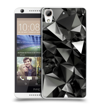 Силиконовый чехол на HTC Desire 626 с принтом Черные кристаллы