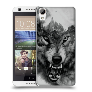 Силиконовый чехол на HTC Desire 626 с принтом Волк