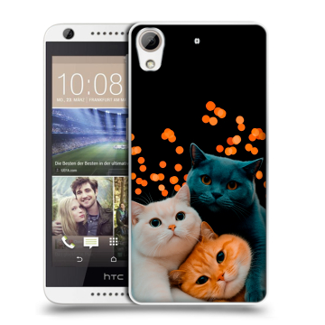Силиконовый чехол на HTC Desire 626 с принтом Кошки Силиконовый чехол на HTC Desire 626 с принтом Кошки