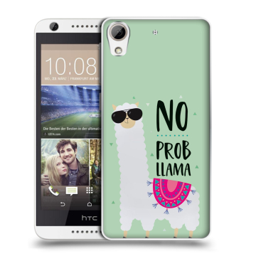 Силиконовый чехол на HTC Desire 626 с принтом Лама