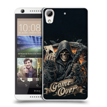 Силиконовый чехол на HTC Desire 626 с принтом Скелет карты