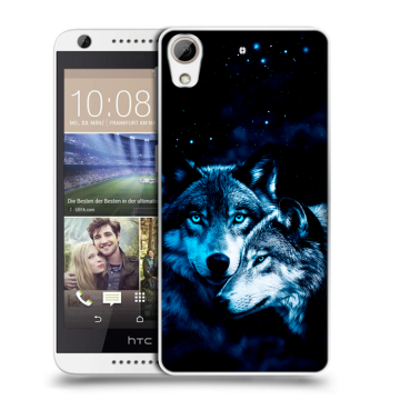 Силиконовый чехол на HTC Desire 626 с принтом Волки