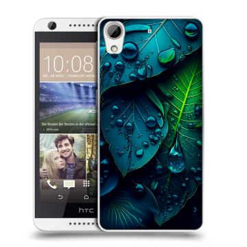 Силиконовый чехол на HTC Desire 626 с принтом Листья