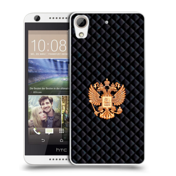 Силиконовый чехол на HTC Desire 626 с принтом Герб России принт
