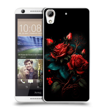 Силиконовый чехол на HTC Desire 626 с принтом Розы красные