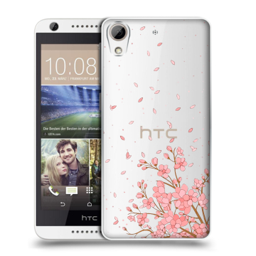 Силиконовый чехол на HTC Desire 626 с принтом Ветка сакуры Силиконовый чехол на HTC Desire 626 с принтом Ветка сакуры