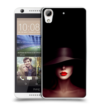 Силиконовый чехол на HTC Desire 626 с принтом Девушка в шляпе