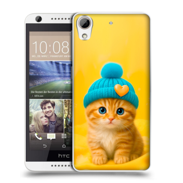 Силиконовый чехол на HTC Desire 626 с принтом Котенок в шапке Силиконовый чехол на HTC Desire 626 с принтом Котенок в шапке