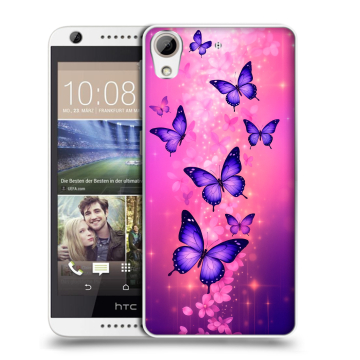 Силиконовый чехол на HTC Desire 626 с принтом Бабочки