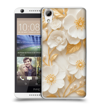 Силиконовый чехол на HTC Desire 626 с принтом Цветы