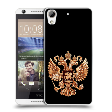 Силиконовый чехол на HTC Desire 626 с принтом Герб России золотой Силиконовый чехол на HTC Desire 626 с принтом Герб России золотой