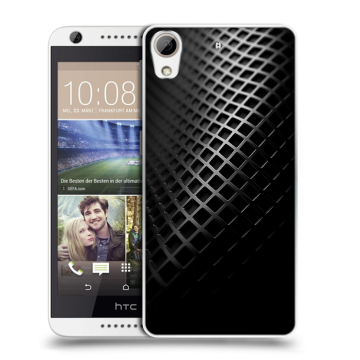 Силиконовый чехол на HTC Desire 626 с принтом Текстура металла