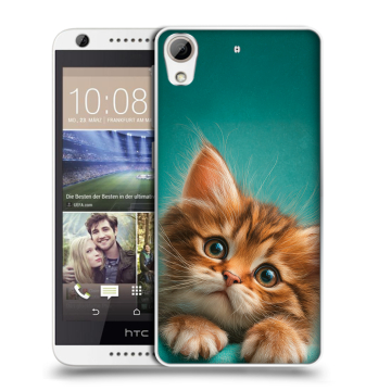 Силиконовый чехол на HTC Desire 626 с принтом котенок