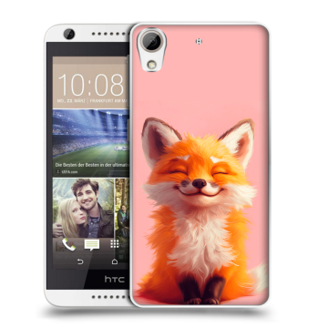 Силиконовый чехол на HTC Desire 626 с принтом милая лиса