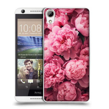 Силиконовый чехол на HTC Desire 626 с принтом цветы пионы Силиконовый чехол на HTC Desire 626 с принтом цветы пионы