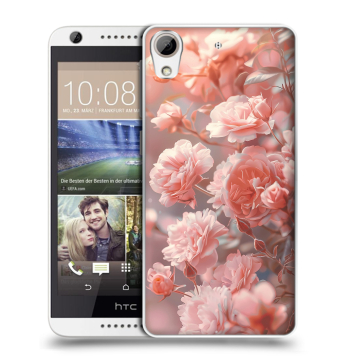 Силиконовый чехол на HTC Desire 626 с принтом Розовые розы Силиконовый чехол на HTC Desire 626 с принтом Розовые розы