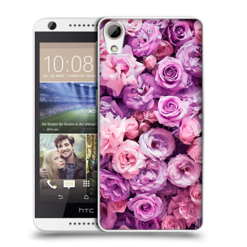 Силиконовый чехол на HTC Desire 626 с принтом лавандовые розы