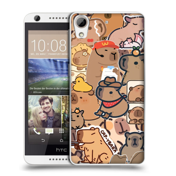 Силиконовый чехол на HTC Desire 626 с принтом капибара Силиконовый чехол на HTC Desire 626 с принтом капибара