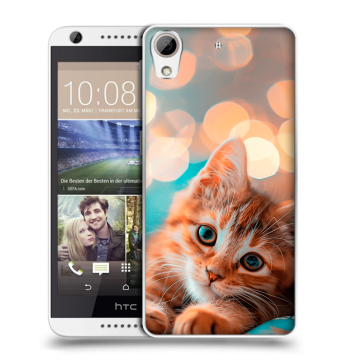 Силиконовый чехол на HTC Desire 626 с принтом котик Силиконовый чехол на HTC Desire 626 с принтом котик