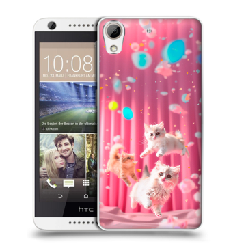 Силиконовый чехол на HTC Desire 626 с принтом милые котики