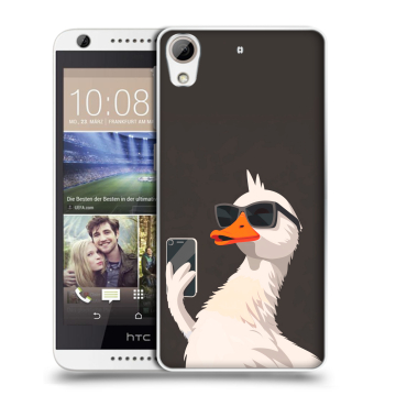 Силиконовый чехол на HTC Desire 626 с принтом утка в очках Силиконовый чехол на HTC Desire 626 с принтом утка в очках