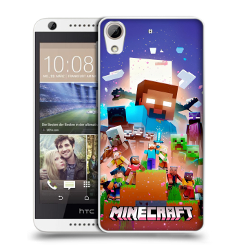 Силиконовый чехол на HTC Desire 626 с принтом Майнкрафт Minecraft Силиконовый чехол на HTC Desire 626 с принтом Майнкрафт Minecraft